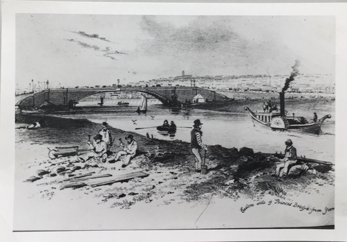 Eastern side of Princess Bridge From Yarra