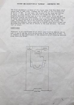 History and Description of 'Glencara', Sackville Street