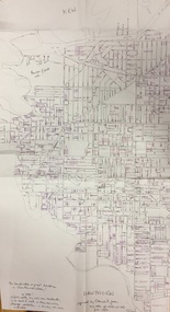 Plan, Gwen McWilliam, Annotated Plan of City of Boroondara, c.1995