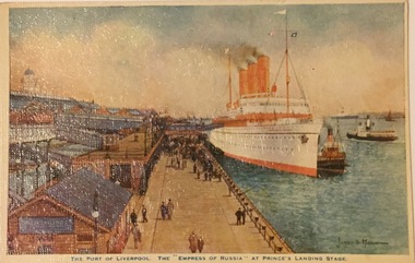 The Port of Liverpool : The "Empress of Russia" at Prince's Landing Stage