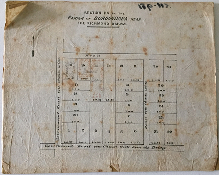 Section 115 in the Parish of Boroondara Near Richmond Bridge
