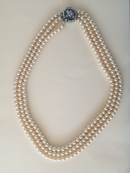 Triple-strand Pearl Necklace