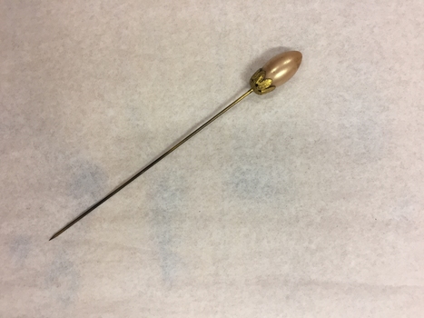 Hat Pin, Metal & Pearl, 1920s