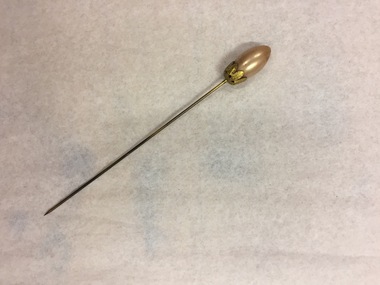 Hat Pin, Metal & Pearl, 1920s