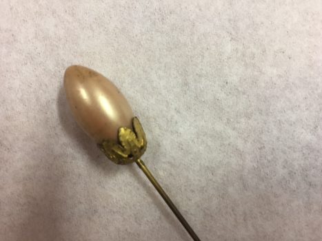 Hat Pin, Metal & Pearl, 1920s