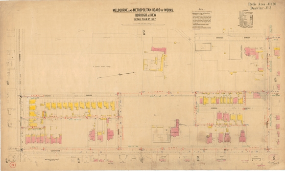 Melbourne & Metropolitan Board of Works. Borough of Kew Detail Plan No.1577