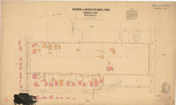 Melbourne and Metropolitan Board of Works : Borough of Kew : Detail Plan No.1591