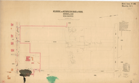 Melbourne & Metropolitan Board of Works / Borough of Kew, Detail Plan No.1593