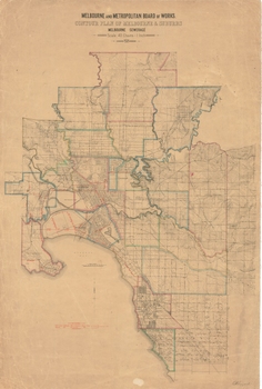 Melbourne & Metropolitan Board of Works : Contour Plan of Melbourne & Suburbs : Melbourne Sewage