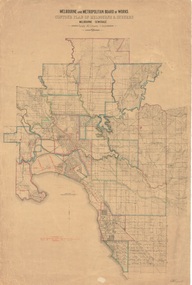 Melbourne & Metropolitan Board of Works : Contour Plan of Melbourne & Suburbs : Melbourne Sewage