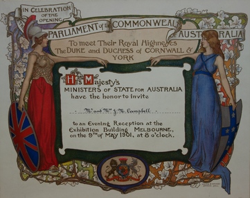 Invitation to meet their Royal Highnesses, the Duke and Duchess of Cornwall & York, 9 May 1901