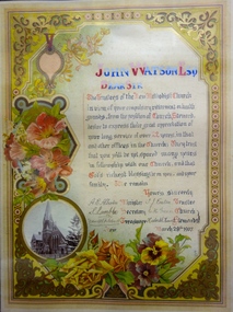 Certificate of Appreciation from the Kew Methodist Church, 1907