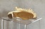 Pair of leather soled silk wedding shoes
