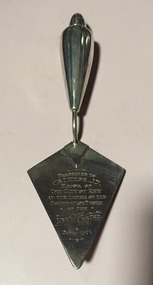 Commemorative Trowel in Presentation Box, 1971 & 1982