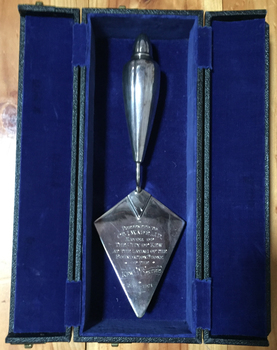 Commemorative Trowel in Presentation Box, 1971 & 1982