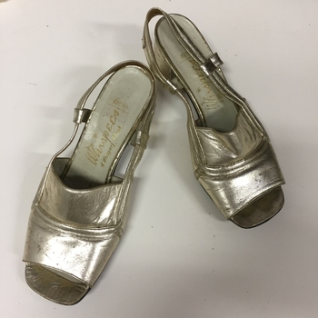 Pair of Women's Gold Leather Sandals by Bruno