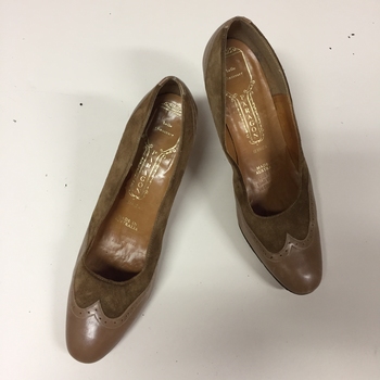 Pair of Women's Two-Tone Leather & Suede Shoes by Paragon