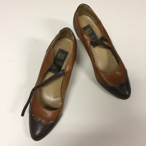 Pair of Two Tone Leather Court Shoes 