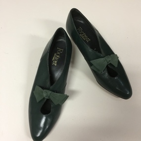 Pair of Green Leather Court Shoes