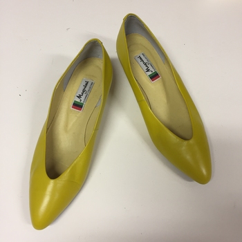 Pair of Yellow Leather Court Shoes