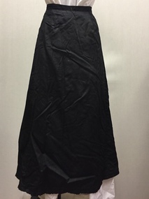 Skirt, Black Cotton, 1890-1900