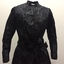 Two Piece Black Silk Damask Dress