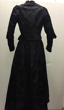 Two Piece Black Silk Damask Dress