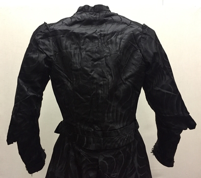 Two Piece Black Silk Damask Dress