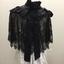 Women's Black Silk, Lace and Jet Cape, 1895-1900