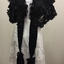 Elaborate Black Silk Taffeta and Guipure Lace Pelerine, 1895-1901
