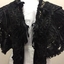 Elaborate Black Silk Taffeta and Guipure Lace Pelerine, 1895-1901