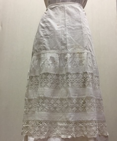 White Cotton & Lace Petticoat, 1870-1880