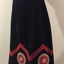 Black, Red and Beige Suede Skirt