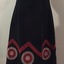 Black, Red and Beige Suede Skirt