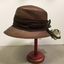 Wide-Brimmed High Crown Brown Straw Hat