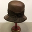 Wide-Brimmed High Crown Brown Straw Hat