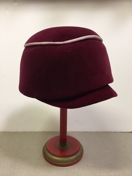 Maroon Velvet Hat