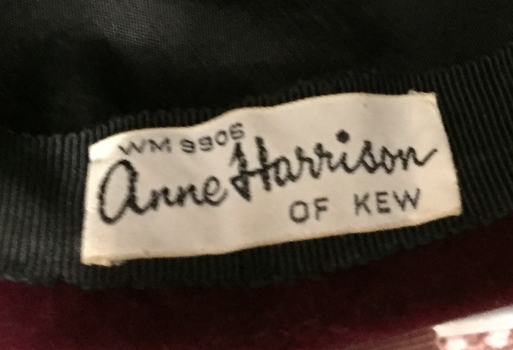 Maroon Velvet Hat