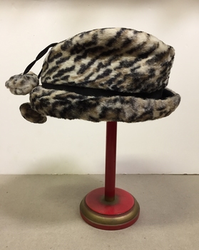 Faux Leopard Skin Hat