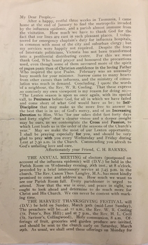 St Hilary's Parish Notes, No.70., March 1919