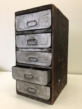 Toolbox constructed from recycled materials