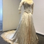 Two Piece White Satin & Lace Wedding Dress by Mrs Pamely (Richmond), c.1900
