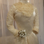 Two Piece White Satin & Lace Wedding Dress by Mrs Pamely (Richmond), c.1900