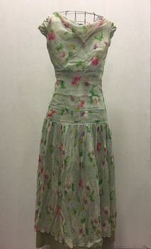 Floral Georgette Summer Dress, 1930s