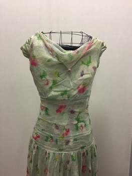 Floral Georgette Summer Dress, 1930s