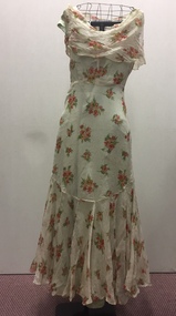 Floral Crepe Georgette Summer Dress, 1930s