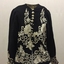 Black Crepe Jacket with Cream Silk Embroidery, 1930s