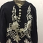 Black Crepe Jacket with Cream Silk Embroidery, 1930s