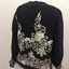 Black Crepe Jacket with Cream Silk Embroidery, 1930s