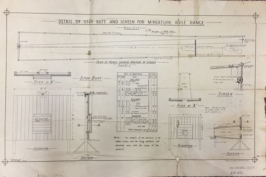 Detail of Step Butt and Screen for Miniature Rifle Range